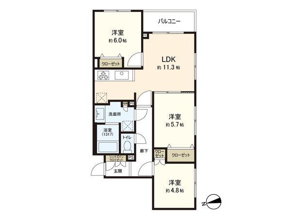 マイキャッスル大泉学園Ⅱ 間取図(平面図)