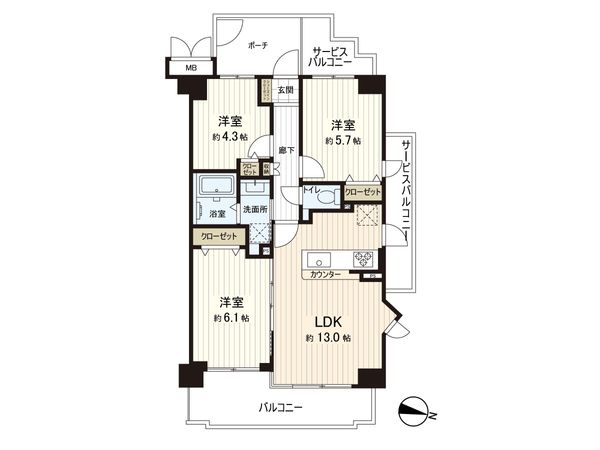 ステイツ大泉学園 間取図(平面図) ステイツ大泉学園 間取図(平面図)