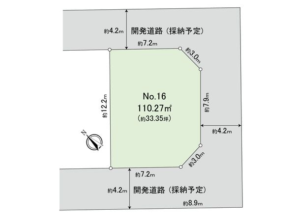 朝霞市宮戸3丁目土地 16区画 区画図