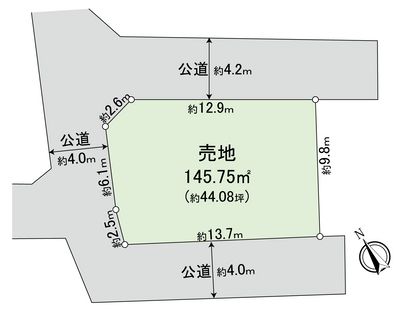 志木市本町3丁目 土地 区画図