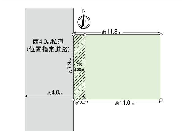 足立区梅田2丁目 土地 区画図 足立区梅田2丁目 土地 区画図