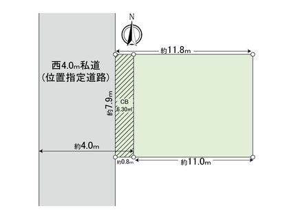 足立区梅田2丁目 土地 区画図