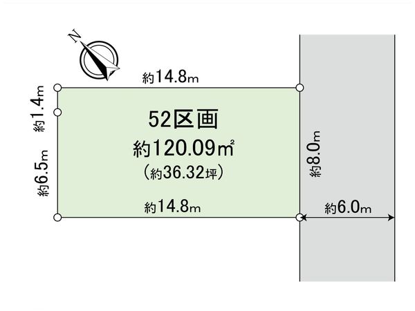 新座市野火止3丁目 25期 52区画 区画図 新座市野火止3丁目 25期 52区画 区画図
