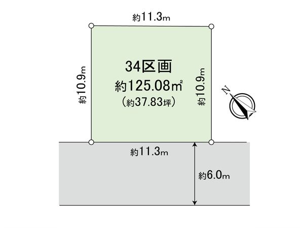 新座市野火止3丁目 25期 34区画 区画図 新座市野火止3丁目 25期 34区画 区画図