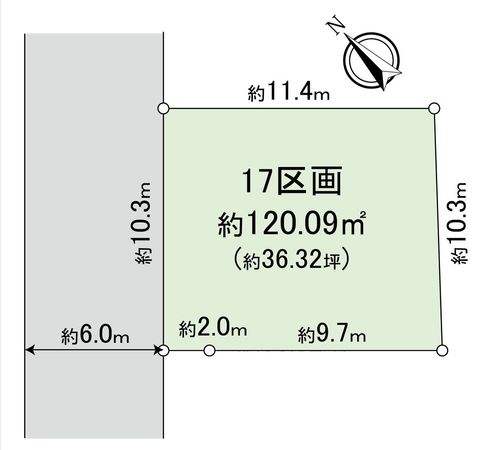 新座市野火止3丁目 25期 17区画 区画図 新座市野火止3丁目 25期 17区画 区画図