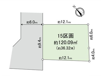 新座市野火止3丁目 25期 15区画 区画図