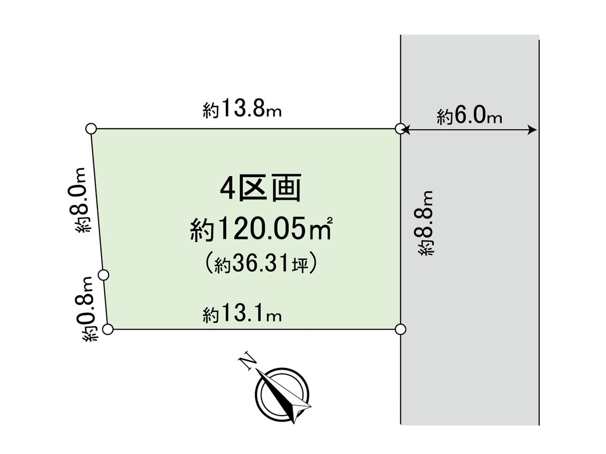新座市野火止3丁目 25期 4区画 区画図 区画図
