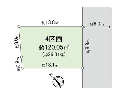 新座市野火止3丁目 25期 4区画 区画図