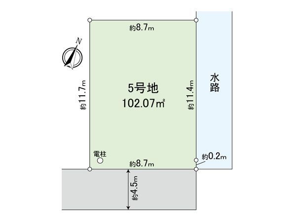 志木市中宗岡1丁目 土地 5号地 区画図 区画図