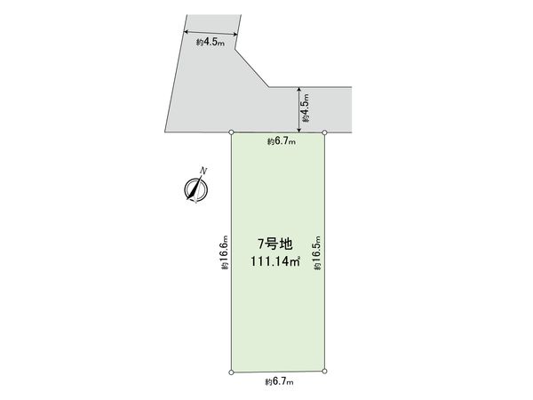 志木市中宗岡1丁目 土地 7号地 区画図 志木市中宗岡1丁目 土地 7号地 区画図