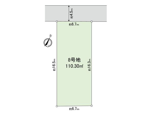 志木市中宗岡1丁目 土地 8号地 区画図 志木市中宗岡1丁目 土地 8号地 区画図