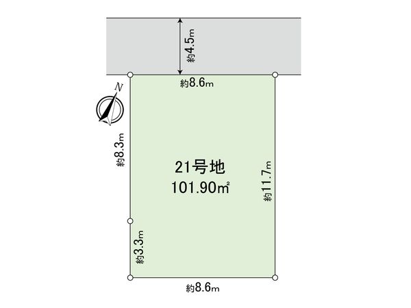 志木市中宗岡1丁目 土地 21号地 区画図 区画図
