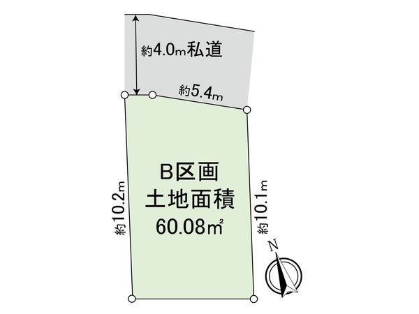 朝霞市仲町1丁目 土地B区画 区画図 朝霞市仲町1丁目 土地B区画 区画図