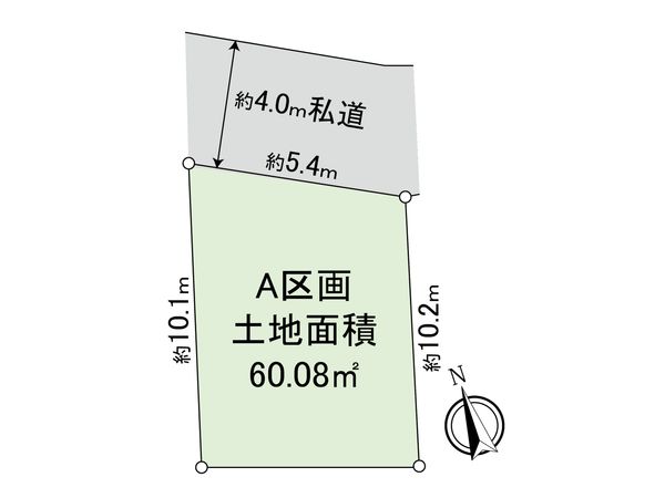朝霞市仲町1丁目 土地A区画 区画図 朝霞市仲町1丁目 土地A区画 区画図