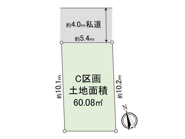 朝霞市仲町1丁目 土地C区画 区画図 朝霞市仲町1丁目 土地C区画 区画図