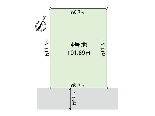 志木市中宗岡1丁目 土地 4号地 区画図