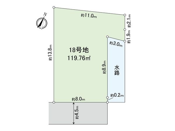 志木市中宗岡1丁目 土地 18号地 区画図