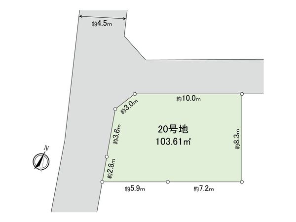 志木市中宗岡1丁目 土地 20号地 区画図
