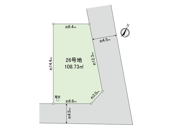 志木市中宗岡1丁目 土地 26号地 区画図 志木市中宗岡1丁目 土地 26号地 区画図