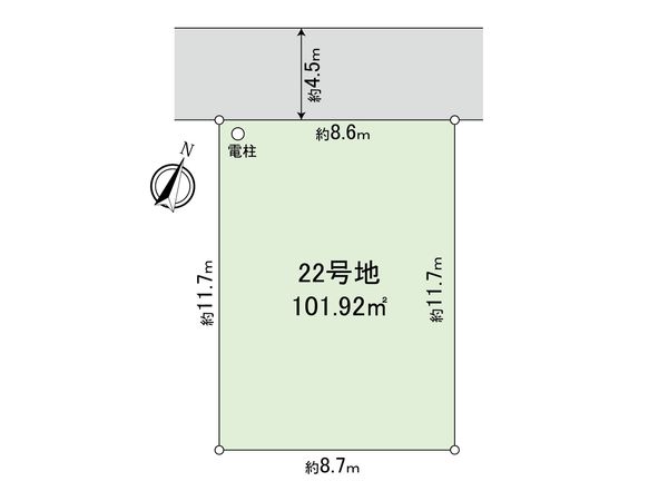 志木市中宗岡1丁目 土地 22号地 区画図
