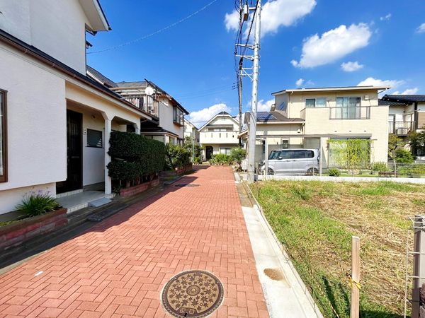 新座市野火止3丁目 土地 前面道路含む外観