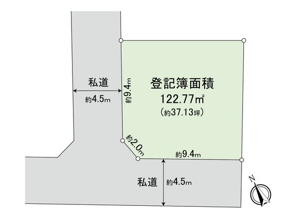 新座市野火止5丁目 売地 区画図 新座市野火止5丁目 売地 区画図