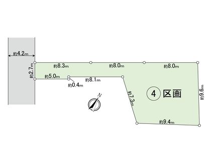 朝霞市田島2丁目土地 4区画 区画図