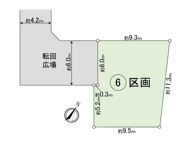 朝霞市田島2丁目土地 6区画 区画図