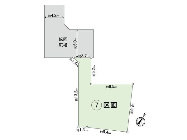 朝霞市田島2丁目土地 7区画 区画図