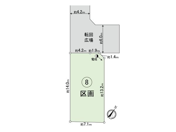 朝霞市田島2丁目土地 8区画 区画図