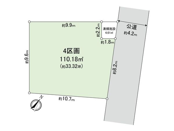 志木市下宗岡4丁目土地 4区画 区画図