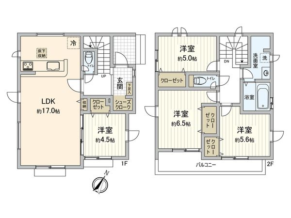 建物プラン例 (間取り図)