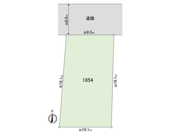 荒川区東日暮里2丁目土地 区画図 荒川区東日暮里2丁目土地 区画図