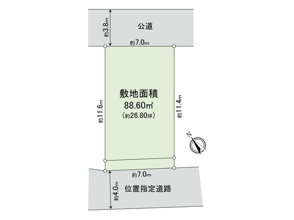 新座市東3丁目 土地 区画図