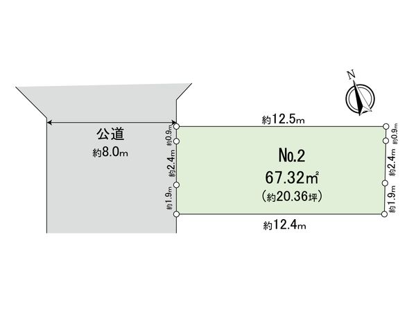 新座市北野第6 土地 第2区画 区画図 新座市北野第6 土地 第2区画 区画図