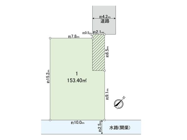 志木市下宗岡第34 土地 第1区画 区画図 志木市下宗岡第34 土地 第1区画 区画図