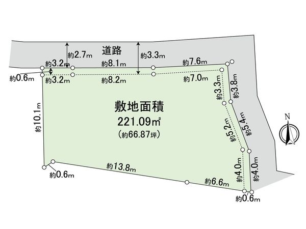 所沢市坂之下 土地 区画図