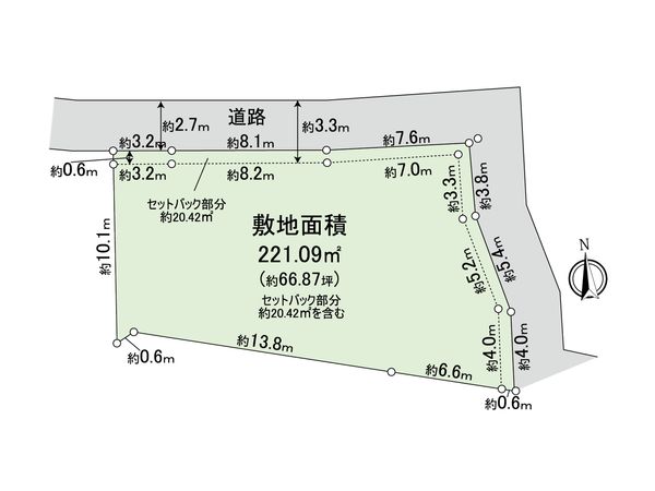 所沢市坂之下 土地 区画図 所沢市坂之下 土地 区画図