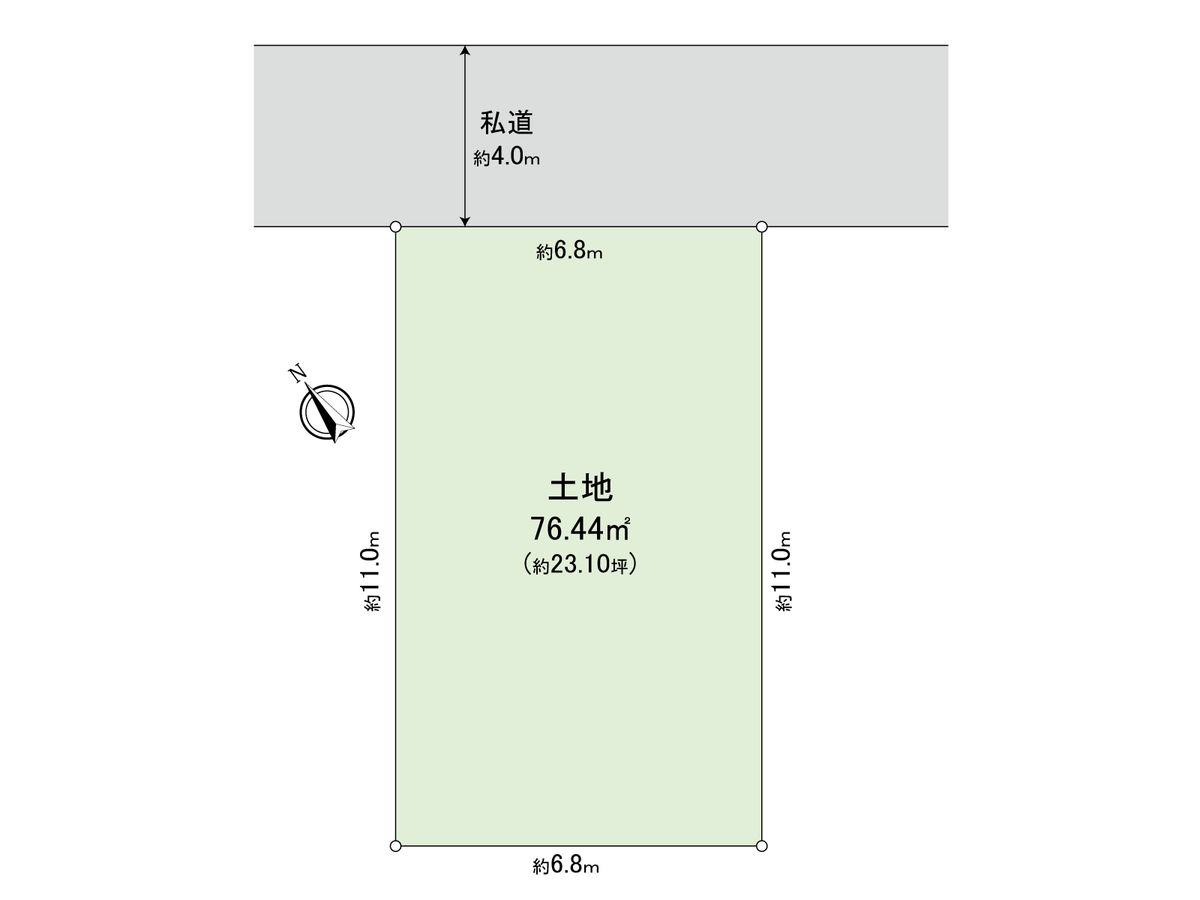朝霞市本町2丁目土地 区画図 区画図