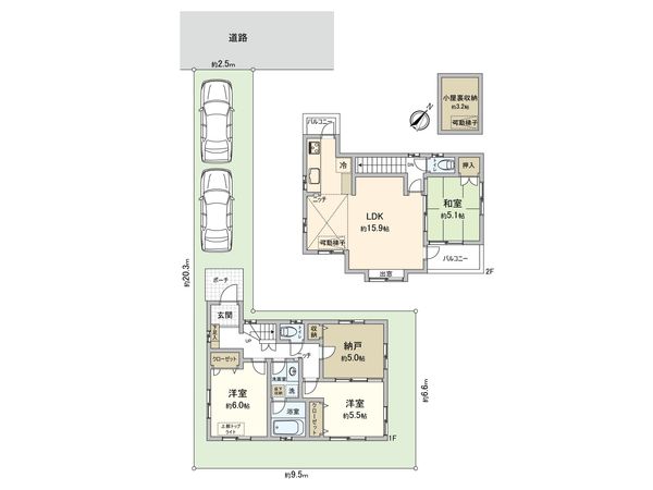 富士見市東みずほ台2丁目 戸建 間取図(平面図)