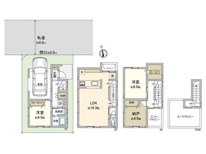 朝霞市岡1丁目戸建 間取図(平面図)