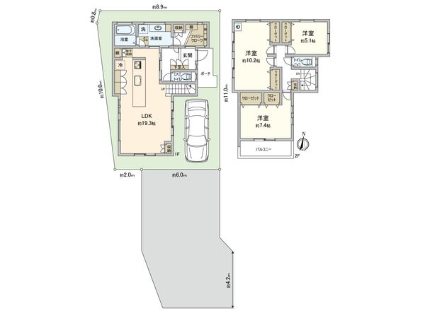 志木市幸町1丁目 戸建 間取図(平面図) 志木市幸町1丁目 戸建 間取図(平面図)