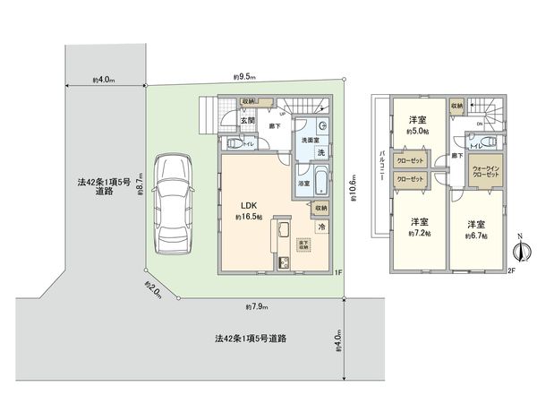 朝霞市岡3丁目 新築戸建 間取図(平面図) 朝霞市岡3丁目 新築戸建 間取図(平面図)