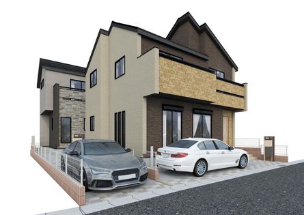 志木市幸町1丁目 新築戸建 2号棟 外観パース図