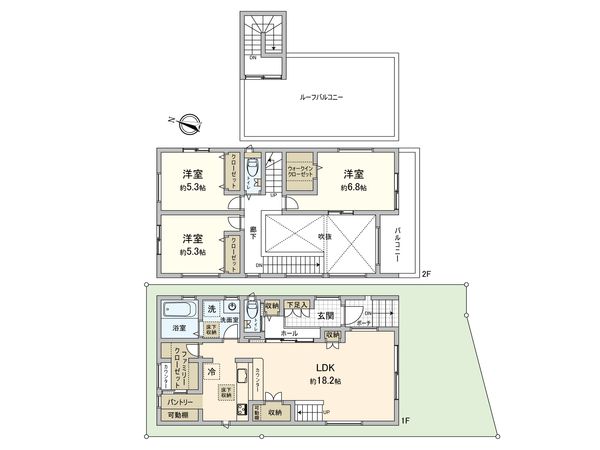 志木市中宗岡2丁目中古戸建 間取図(平面図) 志木市中宗岡2丁目中古戸建 間取図(平面図)