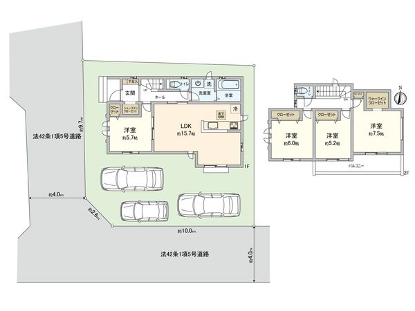 朝霞市根岸台7丁目 新築戸建A号棟 間取図(平面図)