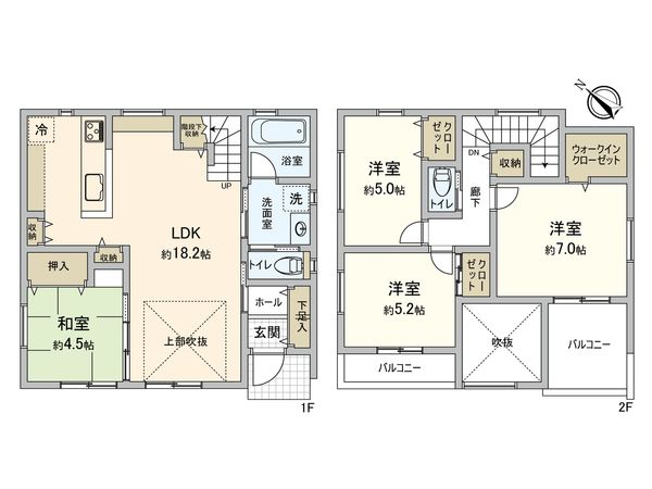 新座市新座2丁目戸建 間取図(平面図) 新座市新座2丁目戸建 間取図(平面図)