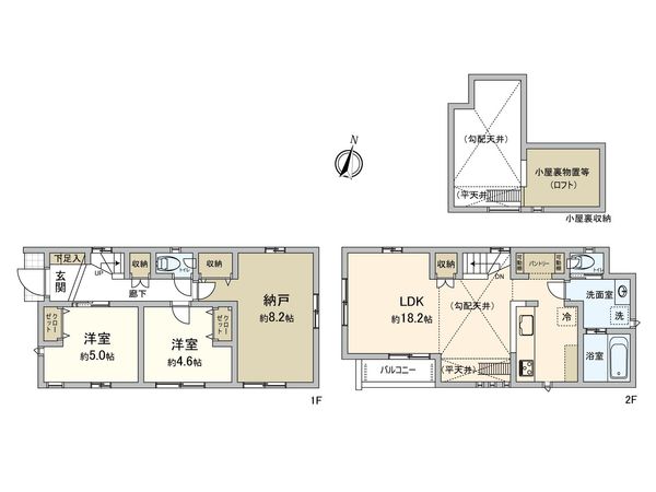志木市幸町1丁目 新築戸建 2号棟 間取図(平面図) 志木市幸町1丁目 新築戸建 2号棟 間取図(平面図)