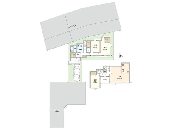 朝霞市膝折町3丁目 新築戸建5号棟 間取図(平面図) 間取図(平面図)
