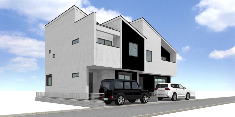 志木市本町1丁目 新築戸建2号棟 外観パース図